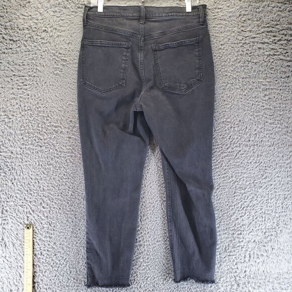 Old Navy Jeans Womens 10 Black OG Straight Smooth Pockets Stretch Denim - Picture 11 of 12